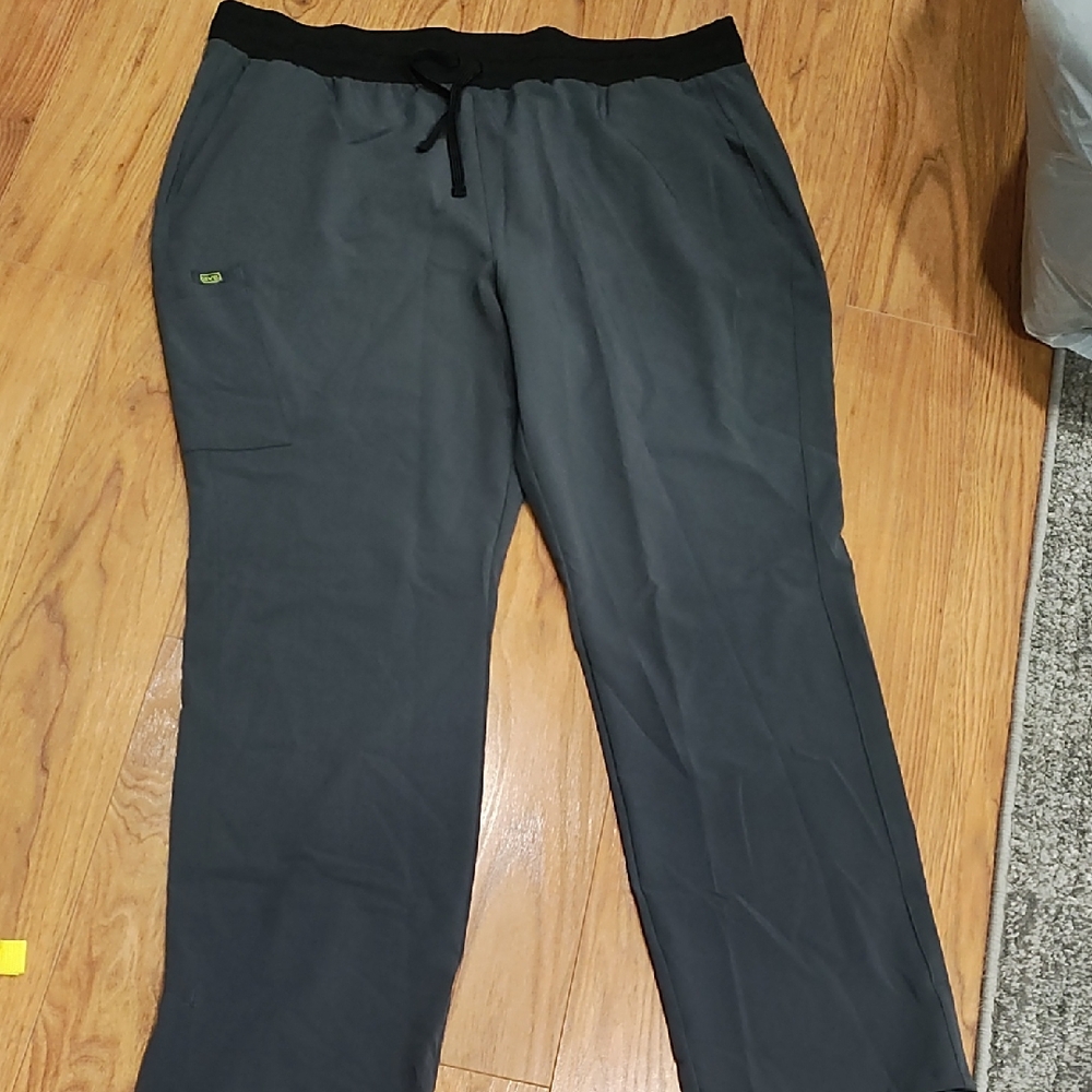 Women's Black and Gray Scrub Pants